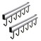 Gouccpu Cup Holder Under CupboardKitchen Under Cabinet Utensils Hanging Hooks Rack Drilling Free Cabinet Door Hanging Hook Rack6 Hooks Kitchen Storage Utensil Organizer Hook Rack2 Pack Black