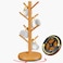 ZYZWTG Mug Holder TreeNew Upgraded 360 Rotated 8 Hooks Coffee Cup Holder for CounterWood Coffee Mug Rack Standing for Co ffee Bar Accessories and Kitchen Home OrganizerBrown