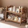 D-werack Dwerack Coffee Station Organizer Mug Holder Countertop Kitchen Counter Shelf for Tea Coffee Bar Accessories Matcha Stand Cup Display Condiment Storage Rack 2 Tier Brown