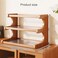 Wynfelo 3Tier Wooden Mug Holder Countertop Coffee Cup Holder Mug Display Coffee Mug Organizer Mug Rack for Coffee Station Organizer Mug Shelf for Cabinet for Kitchen HomeNatural
