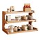 Wynfelo 3Tier Wooden Mug Holder Countertop Coffee Cup Holder Mug Display Coffee Mug Organizer Mug Rack for Coffee Station Organizer Mug Shelf for Cabinet for Kitchen HomeNatural