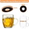 Elfzone Mug Organizer 6 Pcs Wooden Coffee Mug Stackers Mug Organizer for Kitchen CabinetEquipped with Food Grade NonSlip Pad