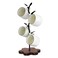Bellglee Mug Tree for Coffee Cups Rustic Mug Holder Stand with 4 Hooks Countertop Cup Rack for Coffee Bar Kitchen Organization