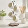 Bellglee Mug Tree for Coffee Cups Rustic Mug Holder Stand with 4 Hooks Countertop Cup Rack for Coffee Bar Kitchen Organization