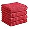 Homaxy 100 Cotton Terry Kitchen TowelsRed 13 x 28 inches Checkered Designed Soft and Super Absorbent Dish Towels 4 Pack