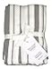 Williams-Sonoma WilliamsSonoma Classic Striped Dishcloths Dishrags Drizzle Grey Set of 4