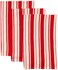 DII Heavy Duty Kitchen Cleaning Collection LongLasting Quality Cotton Dish Towel Set 18x28 Striped Tomato 3 Piece