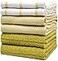 Bumble Towels Premium Kitchen Towels 20x 28 6 Pack Large Cotton Dish Towels Flat Terry Highly Absorbent Kitchen Linen Set with Hanging Loop Lime Green Check