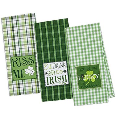 DII Celebrate St Patricks Day Kitchen Collection St Pattys Day Dishtowel Set