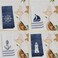 Geqtt Nautical Hand Towel 100 Waffle Weave Microfiber Quick Dry Absorbent Coastal Bathroom Decor Set of 4 Navy Blue Small Square 16x24 inches
