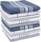 KAF Home Soho Kitchen Dish Towels Set of 10 18 x 28 Inch Blue Gray