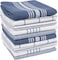 KAF Home Soho Kitchen Dish Towels Set of 10 18 x 28 Inch Blue Gray