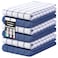 Homaxy Premium Cotton Kitchen Towels 16x 28 Large Natural Ring Spun 390 GSM Dish Towels Super Absorbent Terry Kitchen Hand Towels Soft Tea Towels with Hanging Loop Navy Blue Check Design 6 Pack