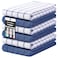 Homaxy Premium Cotton Kitchen Towels 16x 28 Large Natural Ring Spun 390 GSM Dish Towels Super Absorbent Terry Kitchen Hand Towels Soft Tea Towels with Hanging Loop Navy Blue Check Design 6 Pack