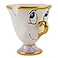 Silver Buffalo Disney Beauty and the Beast Chip Gold Metallic Trim Ceramic 3D Sculpted Mug 20 Ounces