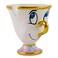 Silver Buffalo Disney Beauty and the Beast Chip Gold Metallic Trim Ceramic 3D Sculpted Mug 20 Ounces