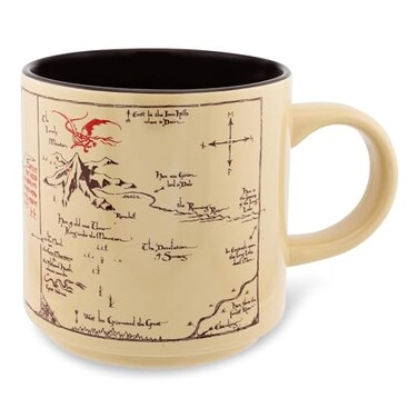 Silver Buffalo The Hobbit The Shire Map Ceramic Mug Coffee Cup For Espresso Tea Cocoa Holds 13 Ounces