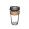 KeepCup Brew Cork Reusable Glass Tumbler with Natural Cork Grande Coffee Cup 16oz 454ml Press