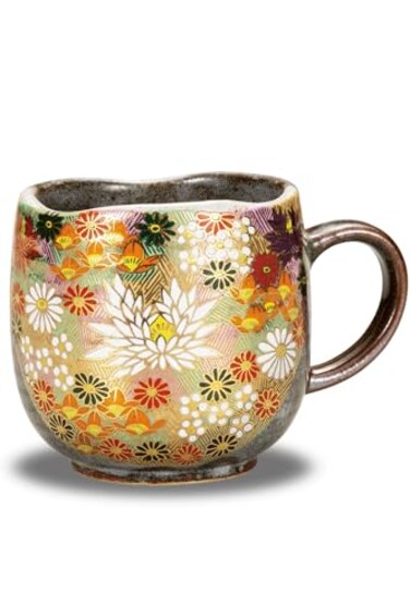 &aring;&rsquo;&OElig;&aring;&ordm;&sect;&reg;&egrave;&rdquo;&micro; Kutani Porcelain Yakiware Coffee Mug Gold Flower Standard version