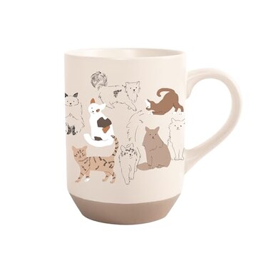 Fringe Studio PENCIL CATS Stoneware New York Mug PetShop Collection 429071