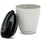 HUSKEE 8oz Stainless Steel Coffee Cup Reusable Stackable Insulated Cup with Lid No Spill CeramicLined Travel Cups for Hot Drinks For Coffee Lovers OntheGo White