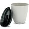 HUSKEE 8oz Stainless Steel Coffee Cup Reusable Stackable Insulated Cup with Lid No Spill CeramicLined Travel Cups for Hot Drinks For Coffee Lovers OntheGo White