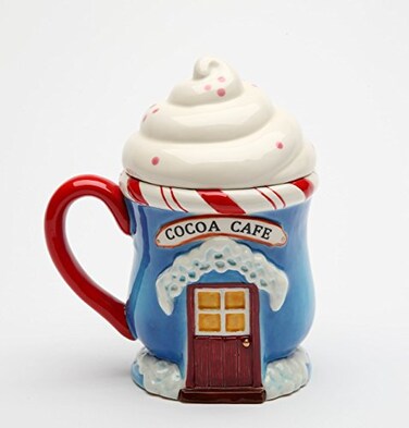 Cosmos Gifts Santas Village Covered Ceramic Mug 618Inch