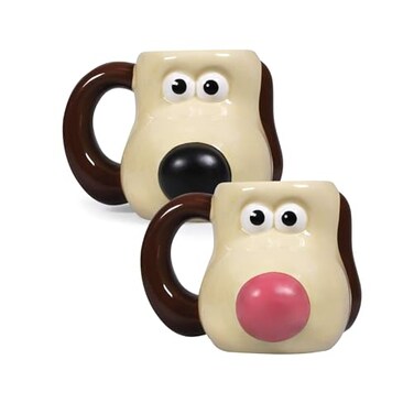 Half Moon Bay Wallace and Gromit Heat Changing 3D Ceramic Coffee Cup Tea Mug Funny Large Mug for Men Novelty Gift