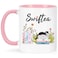 Lbanasd Funny Coffee Mug Swiftea Album Coffee Mug Gift for Singer Fans Womens Girls 11oz White and Pink Double Sided