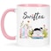 Lbanasd Funny Coffee Mug Swiftea Album Coffee Mug Gift for Singer Fans Womens Girls 11oz White and Pink Double Sided