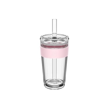 KeepCup Cold Cup Longplay Double wall Glass Ice Coffee Tumbler with Lid and Straw 16oz 454ml Pashmak