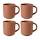 Bloomhouse Two Time Oprahs Favorite Things Winner Corsica Clay 4Piece Mug Set Burnt Apricot Terracotta Stoneware Coffee Tea Cups Durable Ceramic Drinkware