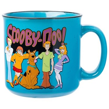 Silver Buffalo Scooby Doo Featuring Fred Shaggy Velma and Daphne Ceramic Camper Mug 20 Ounces