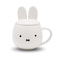 COTONOHA Japanese Ceramic Mug with Lid 91 fl oz 270 ml Cute Bunny Design Dishwasher Microwave Safe Heat Retention Coffee Cup