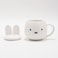 COTONOHA Japanese Ceramic Mug with Lid 91 fl oz 270 ml Cute Bunny Design Dishwasher Microwave Safe Heat Retention Coffee Cup