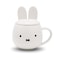 COTONOHA Japanese Ceramic Mug with Lid 91 fl oz 270 ml Cute Bunny Design Dishwasher Microwave Safe Heat Retention Coffee Cup