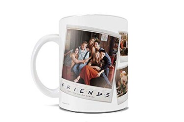 Trend Setters Friends The Television Series Memories OFFICIAL MERCHANDISE 11 oz White Ceramic Coffee or Tea Mug Perfect for Gifting or Collecting WMUG1008