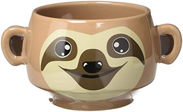 Thumbs Up UK Fun Novelty Sloth Ceramic Mug with Handle Perfect for Home and Office 12 fl Oz