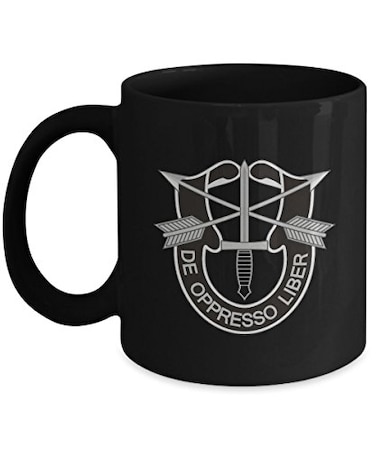 CUSTOM Special Forces Coffee Mug Crest