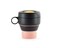 Lekue Lku Mug to Go Reusable Collabsible Drinks Holder Foldable Cup for Office Travel Hiking Coffee Tea 100 Leakproof Microwave Dishwasher Safe Handle for LeftRight Handed Use BlackPink
