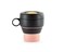 Lekue Lku Mug to Go Reusable Collabsible Drinks Holder Foldable Cup for Office Travel Hiking Coffee Tea 100 Leakproof Microwave Dishwasher Safe Handle for LeftRight Handed Use BlackPink