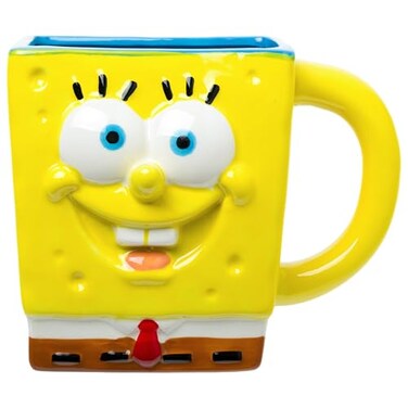 Silver Buffalo SpongeBob SquarePants 3D Sculpted Ceramic Mug 20 Ounces