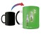 Morphing Mugs Rick and Morty Teleporting Rick Sanchez One 11 oz Color Changing Ceramic Mug Image Revealed When HOT Liquid Is Added