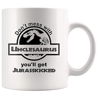 Panvola Dont Mess With Unclesaurus Youll Get Jurasskicked Best Funny New Uncle Ever Coffee Mug Good Ideas From Niece Nephews Fathers Day For Brother 11oz White