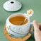 Yalucky Kawaii Astronaut Cup Space Embossed Planet Mug Cute Ceramic Coffee Mug Novelty Mug with Lid and Spoon for Coffee Tea Milk Aesthetic Room Decor Funny Gift for Girl Boy Women Blue