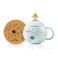 Yalucky Kawaii Astronaut Cup Space Embossed Planet Mug Cute Ceramic Coffee Mug Novelty Mug with Lid and Spoon for Coffee Tea Milk Aesthetic Room Decor Funny Gift for Girl Boy Women Blue