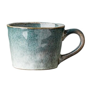 XINRRY Ceramic Coffee Mug 12 oz Tea Cup with Handle Vintage Coffee Cup for Office and Home Dishwasher and Microwave Safe Sage Green