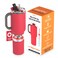 asobu DUPLEX 2in1 Travel Mug and Beer Can Holder Enjoy hot and cold drinks simultaneously 22 oz Hot Coffee or Tea Tumbler with Attached 12 oz Cold Can Holder for Beer or Soda Red