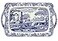 Pimpernel Spode Blue Italian Collection Large Handled Tray Serving Tray for Lunch Coffee or Breakfast Made of Melamine for Indoor and Outdoor use Measures 189 x 116 Dishwasher Safe