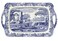 Pimpernel Spode Blue Italian Collection Large Handled Tray Serving Tray for Lunch Coffee or Breakfast Made of Melamine for Indoor and Outdoor use Measures 189 x 116 Dishwasher Safe